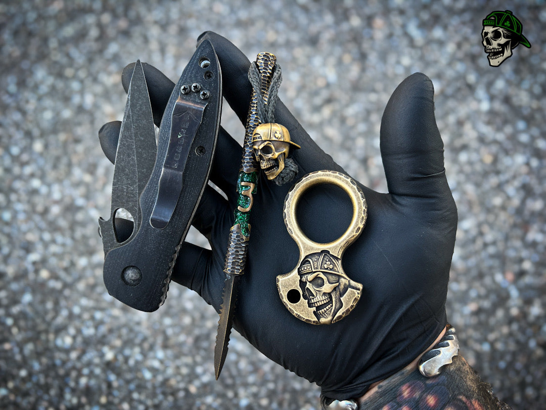 V2 No Luck Charm w/ 3D 3LC Skull & Rock Work Finish