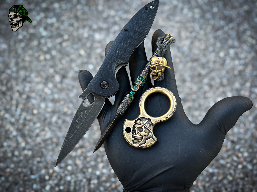 V2 No Luck Charm w/ 3D 3LC Skull & Rock Work Finish