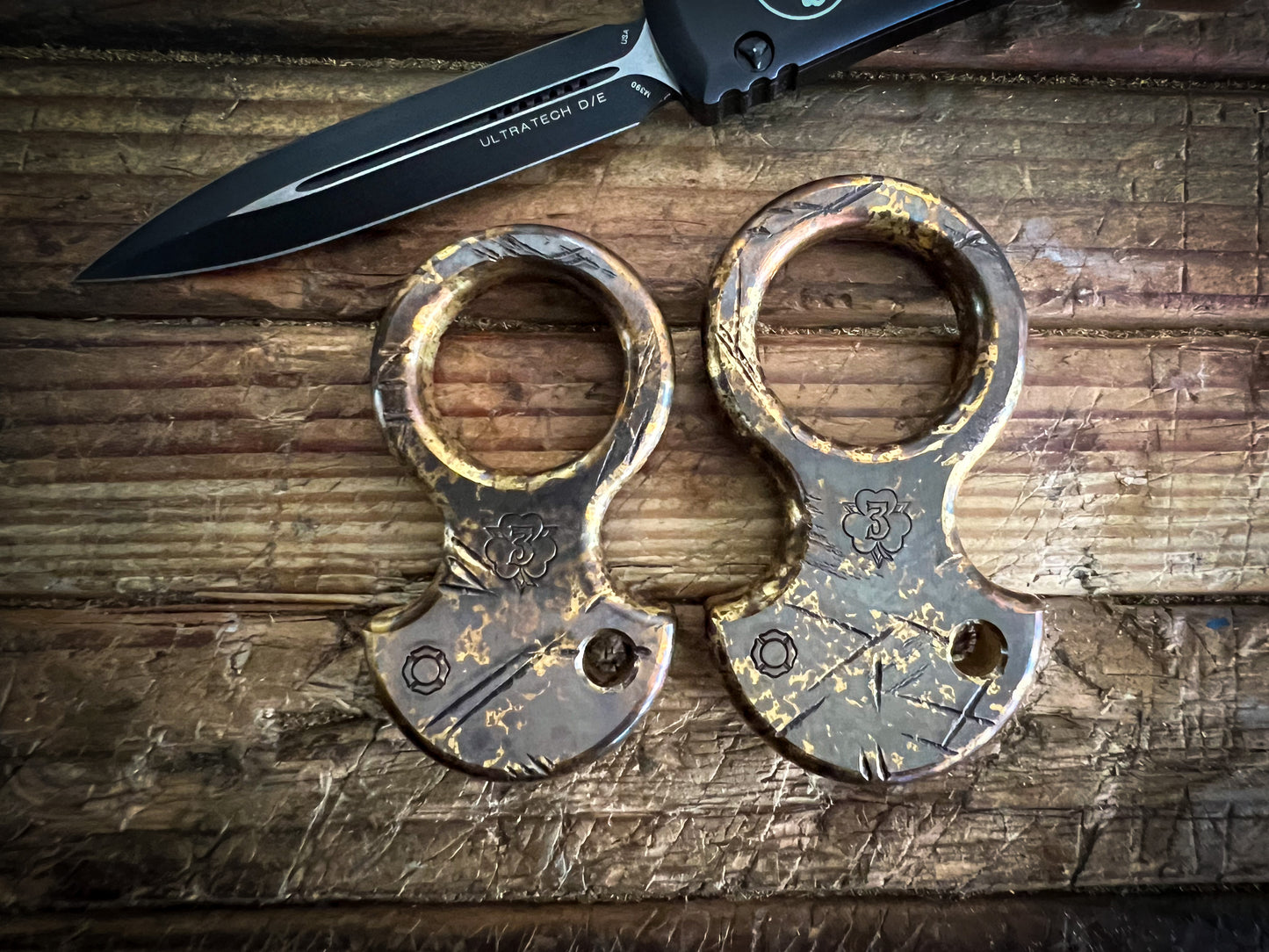 Scarred & Bruised- Std Thickness CNC Brass No Luck Charm