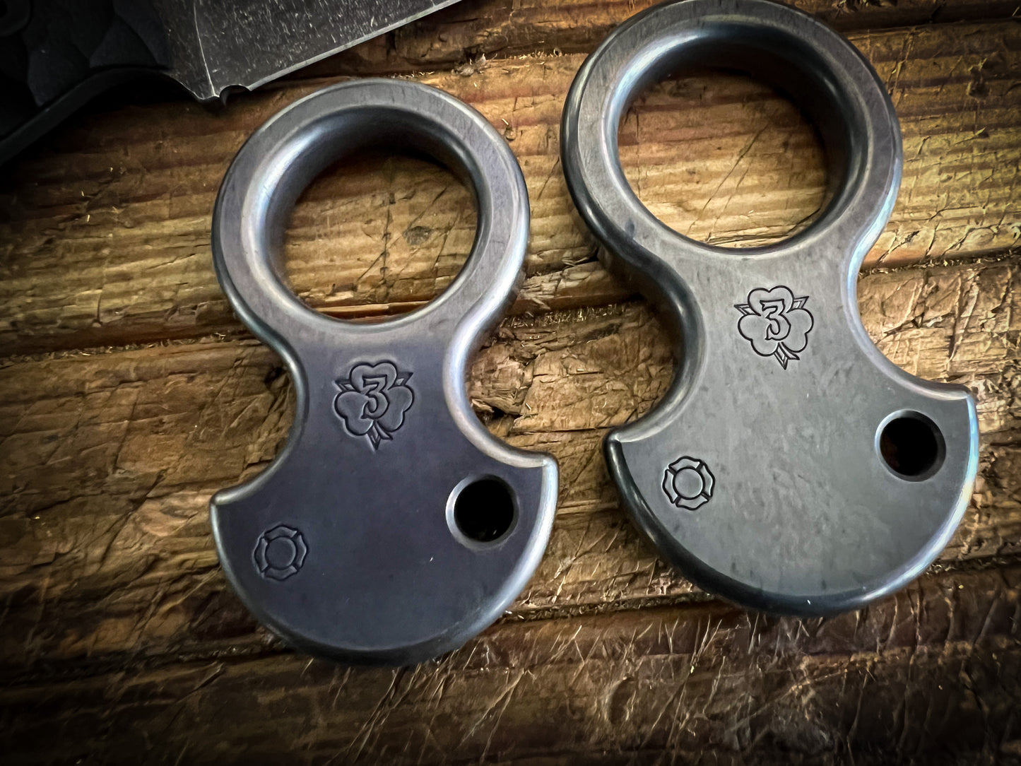 Blackened- Std Thickness CNC Brass No Luck Charm