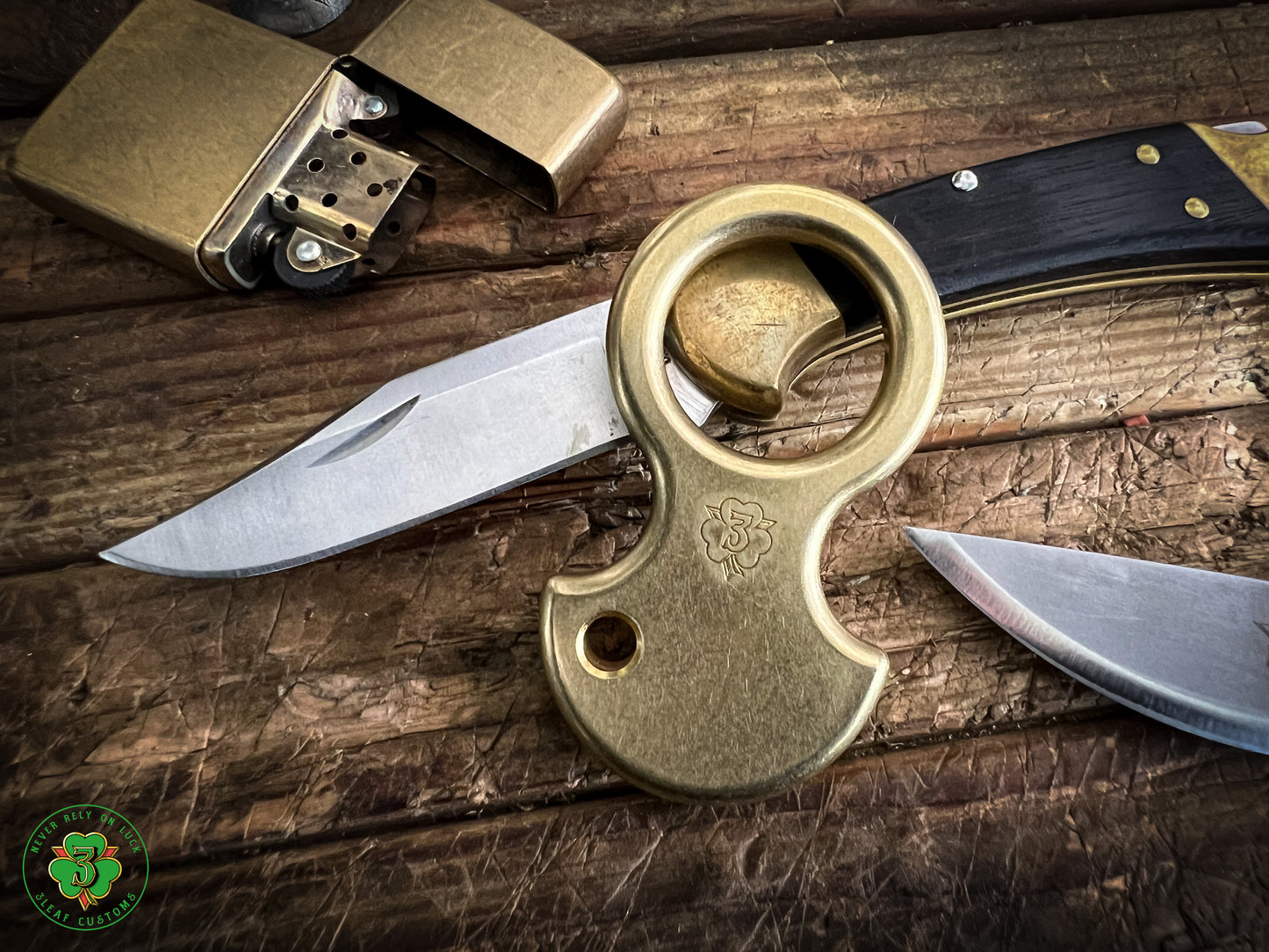 Stonewashed Brass No Luck Charm (low pro)