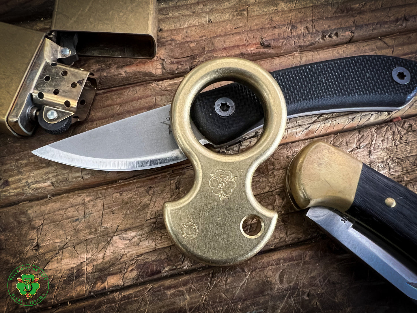 Stonewashed Brass No Luck Charm (low pro)