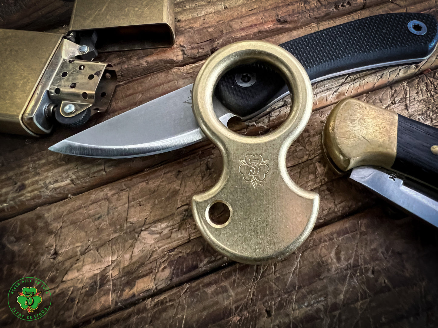 Stonewashed Brass No Luck Charm (low pro)
