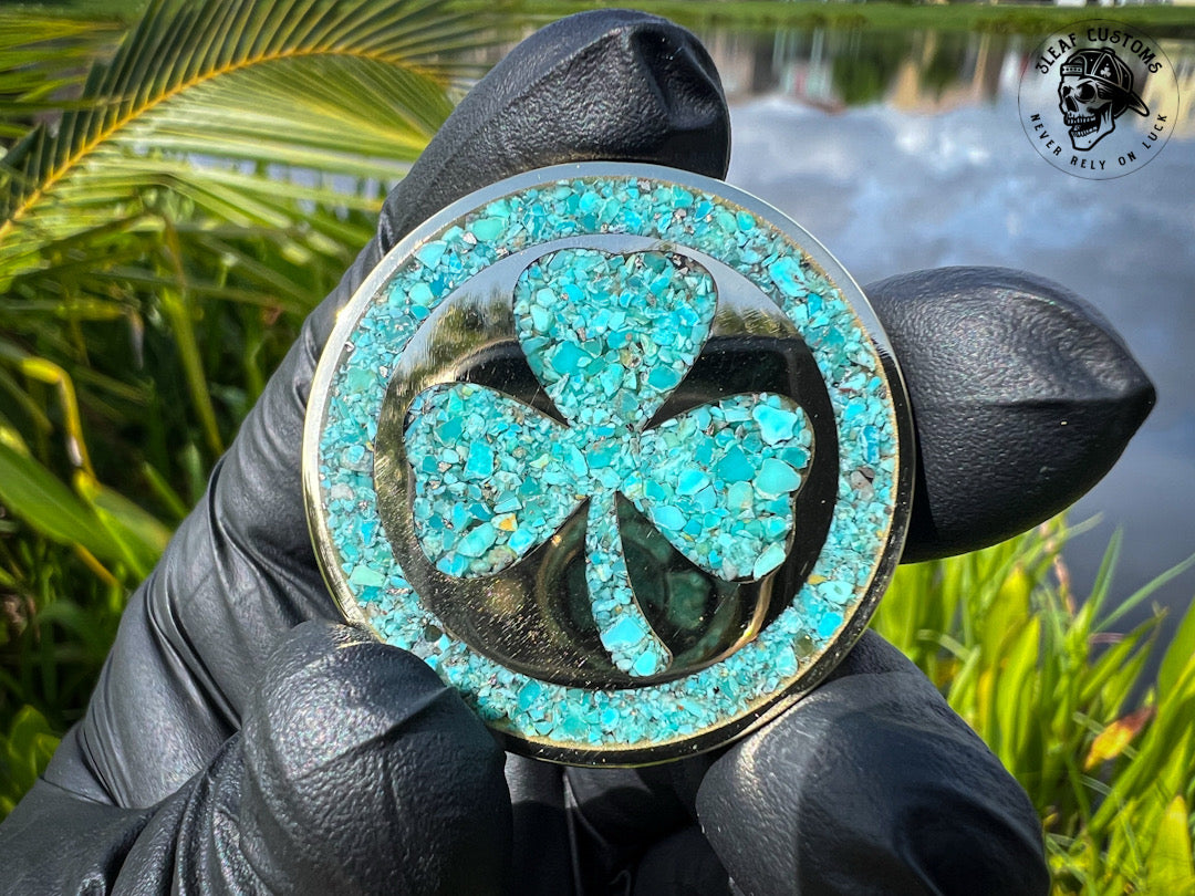 Kingman Turquoise & 3D Skull Challenge Coin