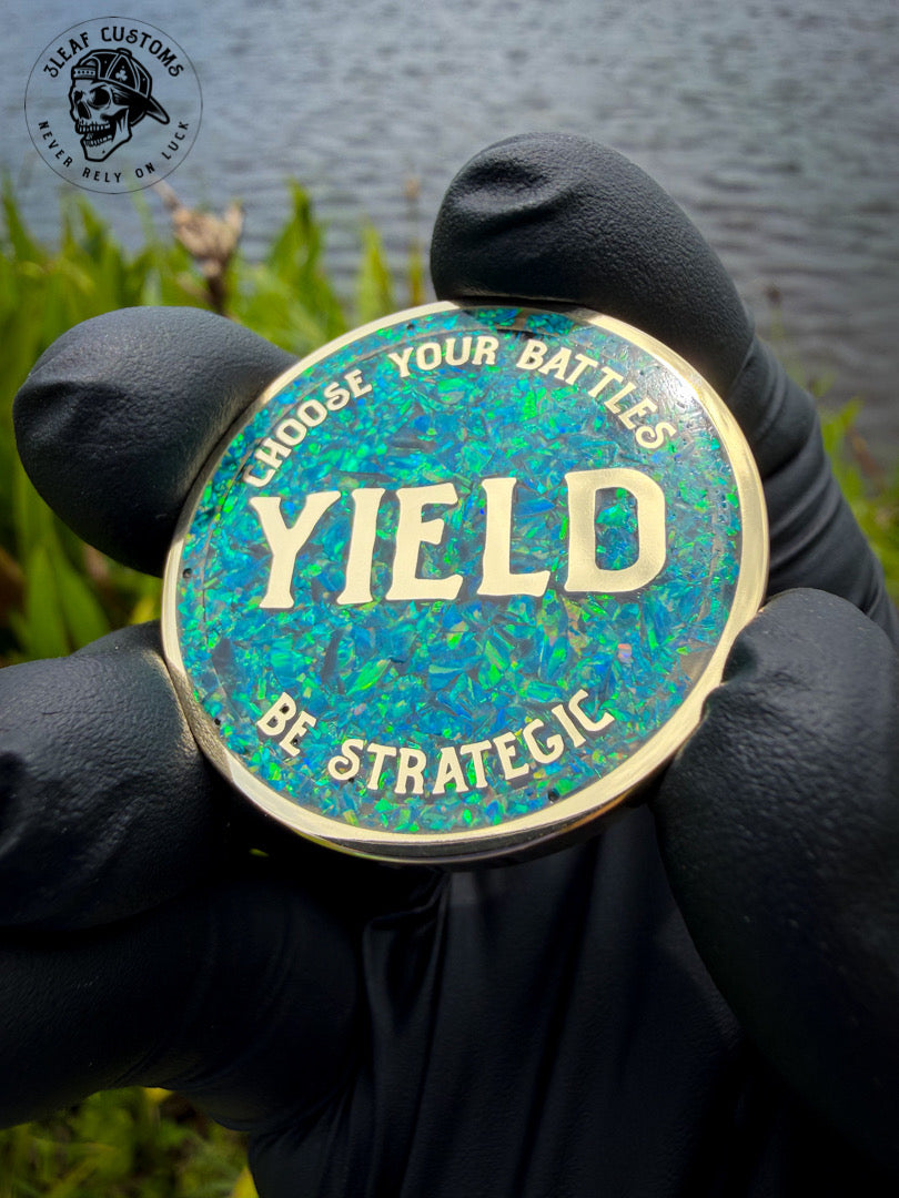 Opal Inlay "Fight/Yield" Decision Coin