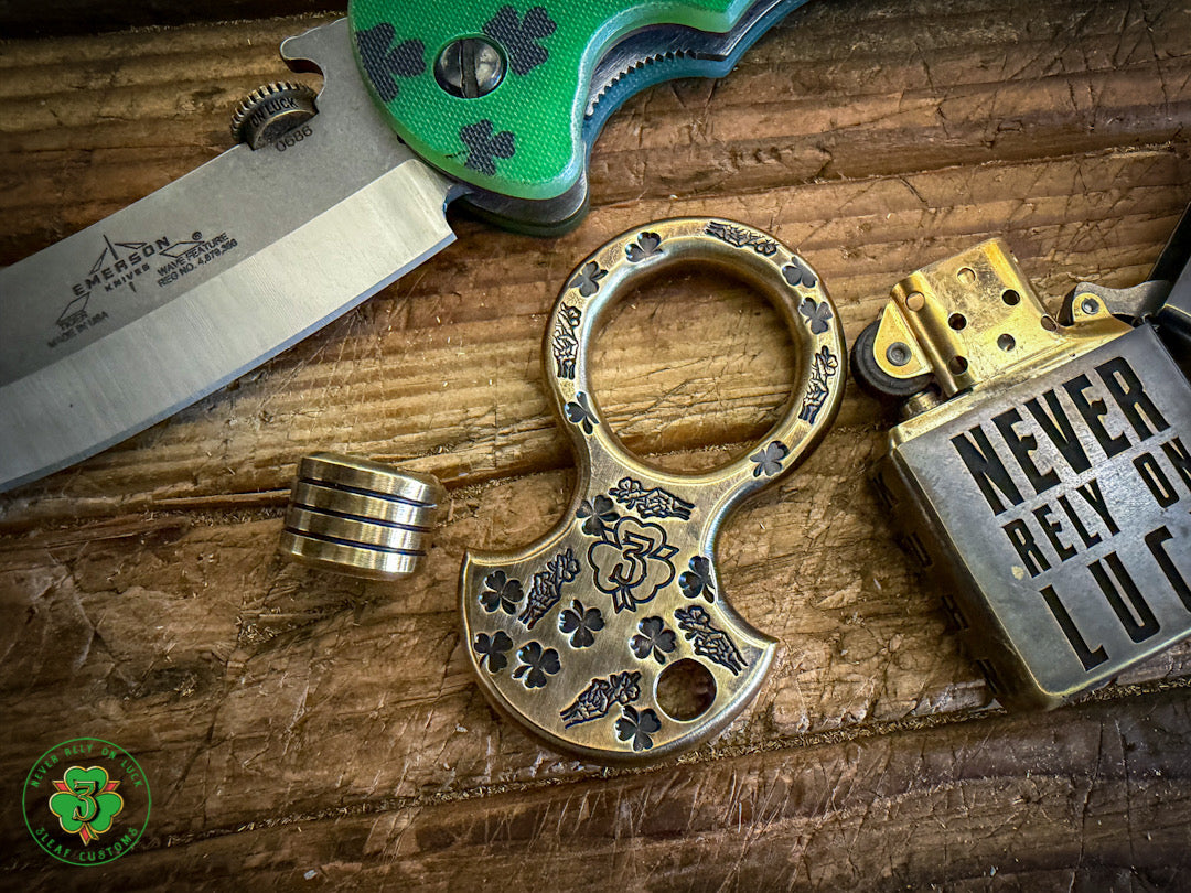 St. Paddy's Hand Stamped No Luck Charm & Bead