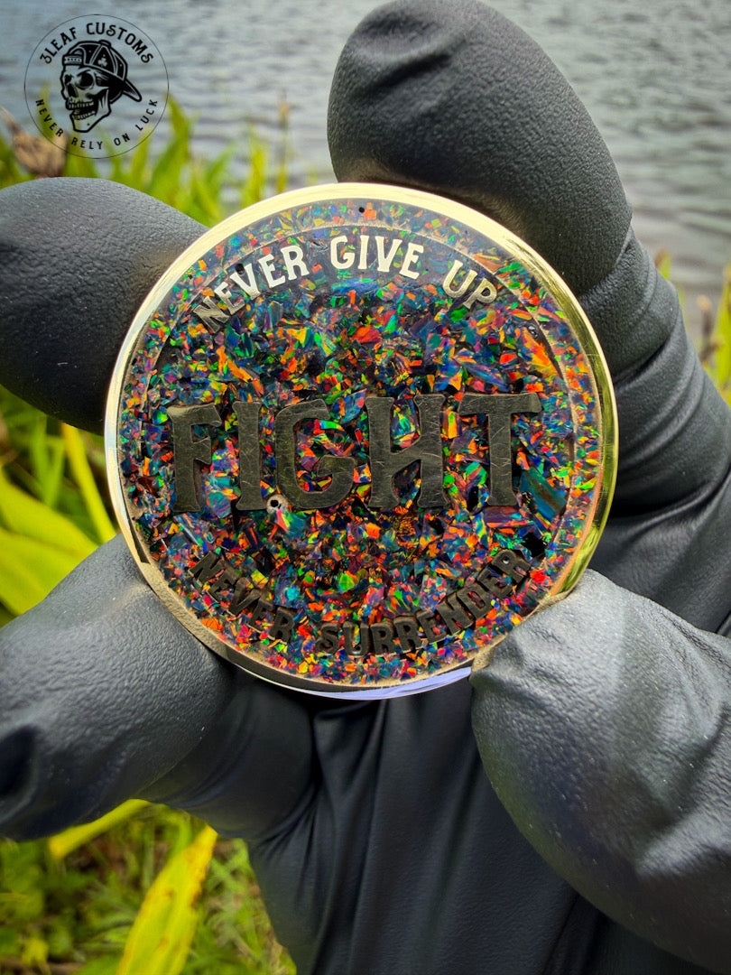 Opal Inlay "Fight/Yield" Decision Coin