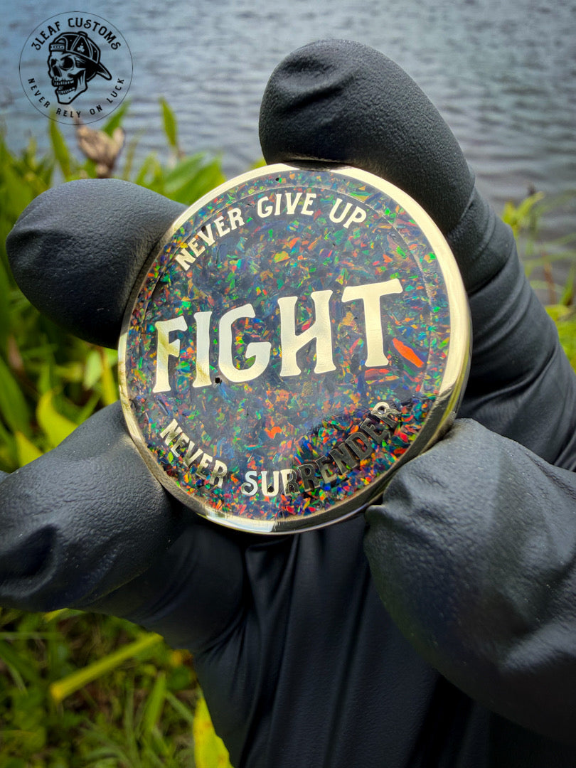 Opal Inlay "Fight/Yield" Decision Coin