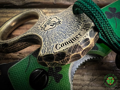 V2 Celtic Cross No Luck Charm w/ Sunburst Texturing & Rockwork