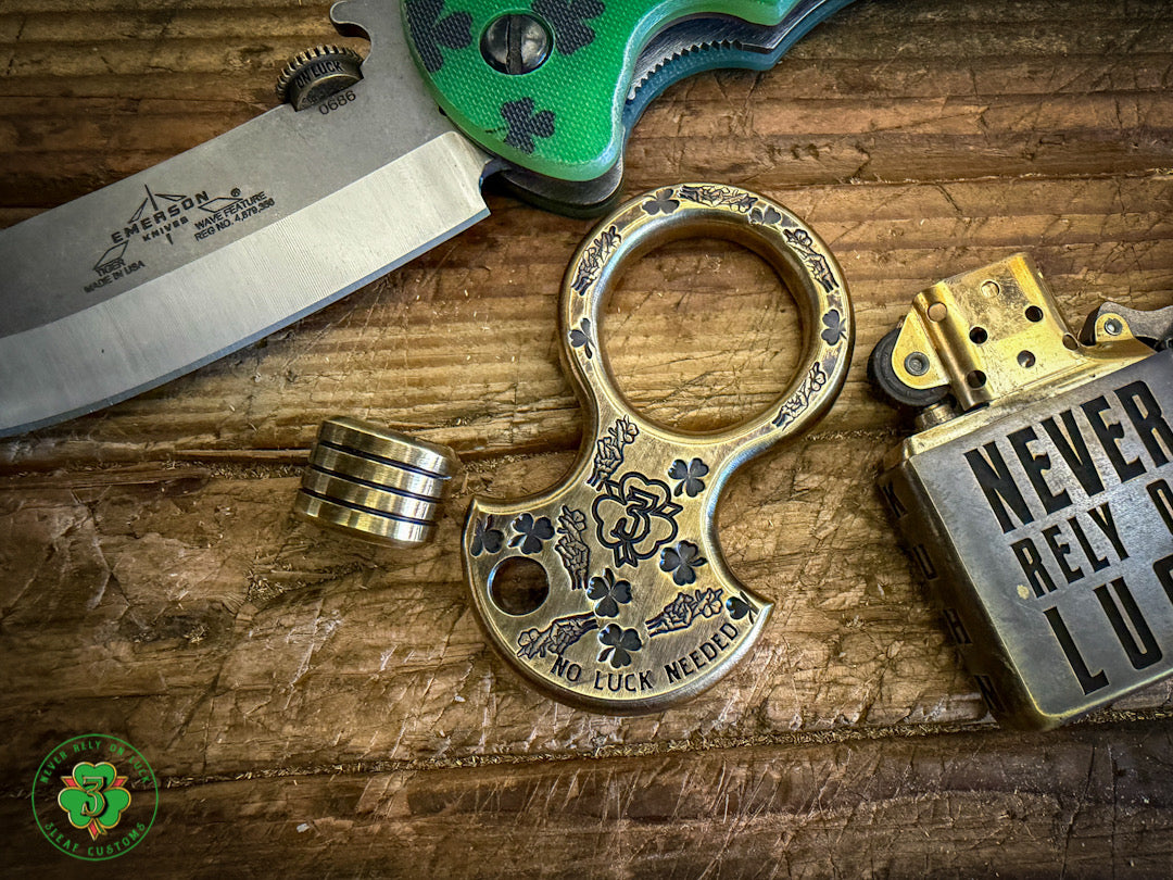St. Paddy's Hand Stamped No Luck Charm & Bead