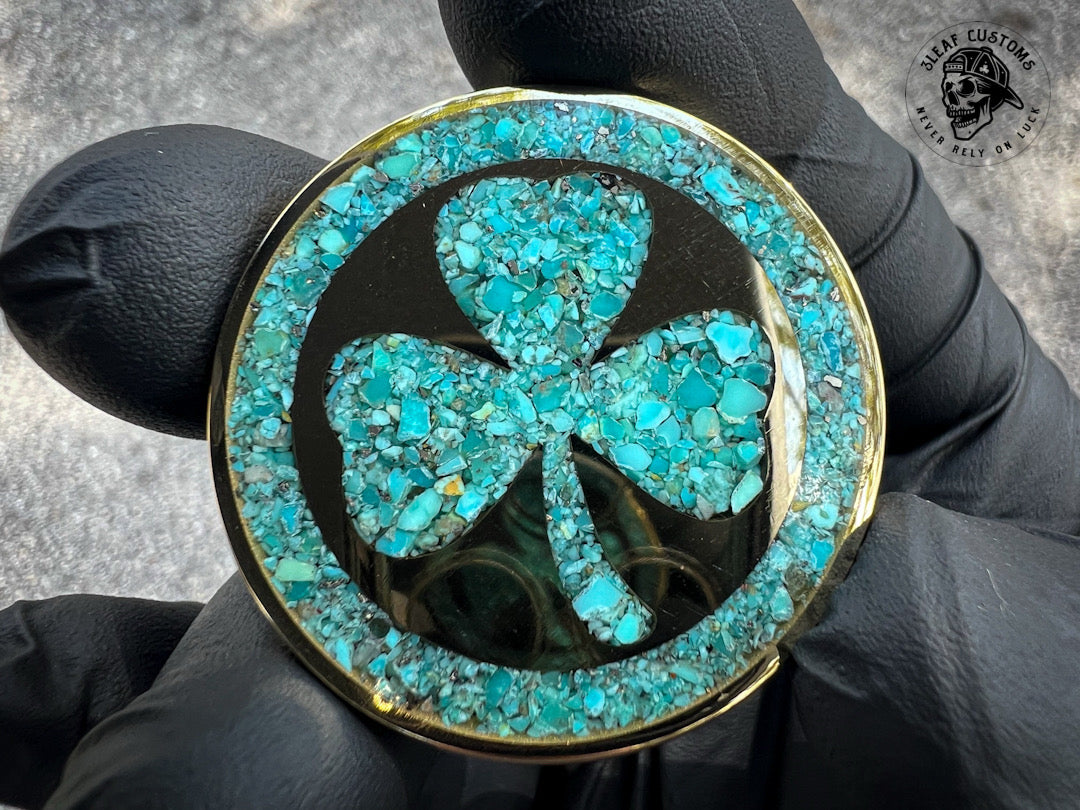 Kingman Turquoise & 3D Skull Challenge Coin