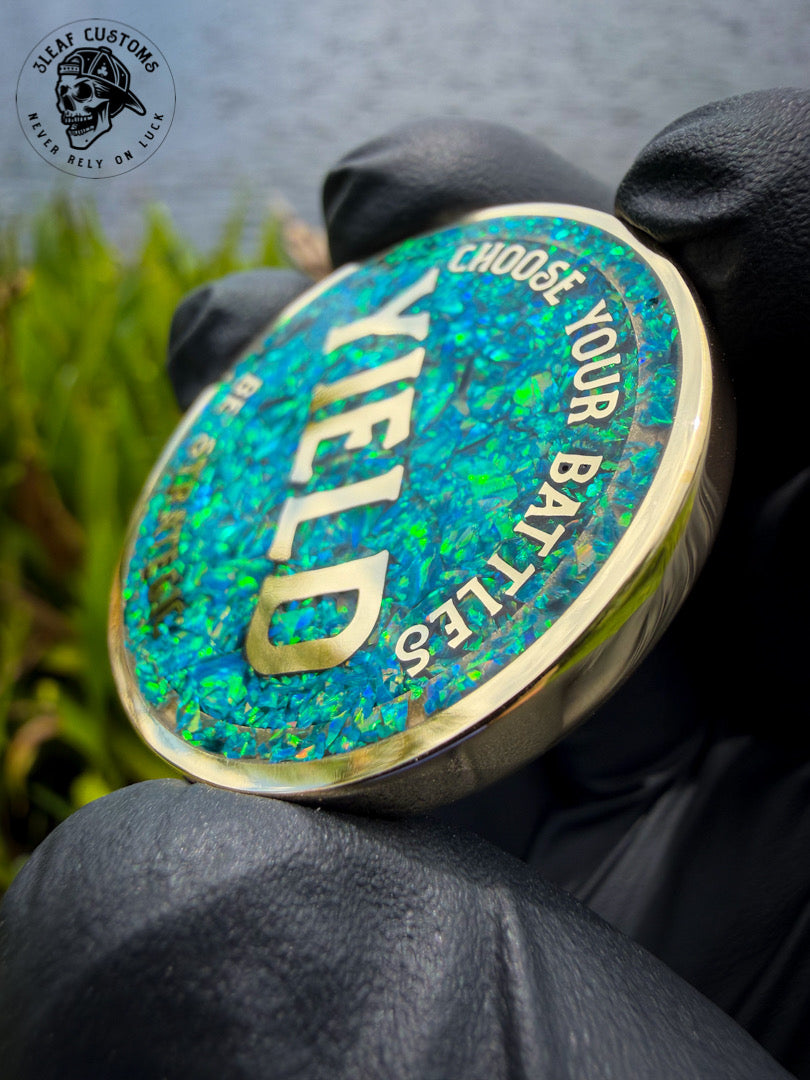 Opal Inlay "Fight/Yield" Decision Coin