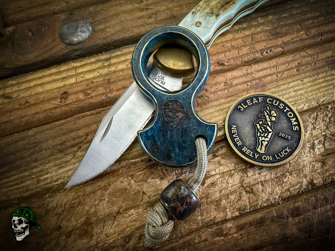Handmade No Luck Charm w/Patina & Regrind (w/bead)