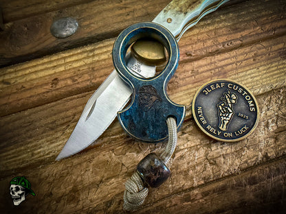 Handmade No Luck Charm w/Patina & Regrind (w/bead)