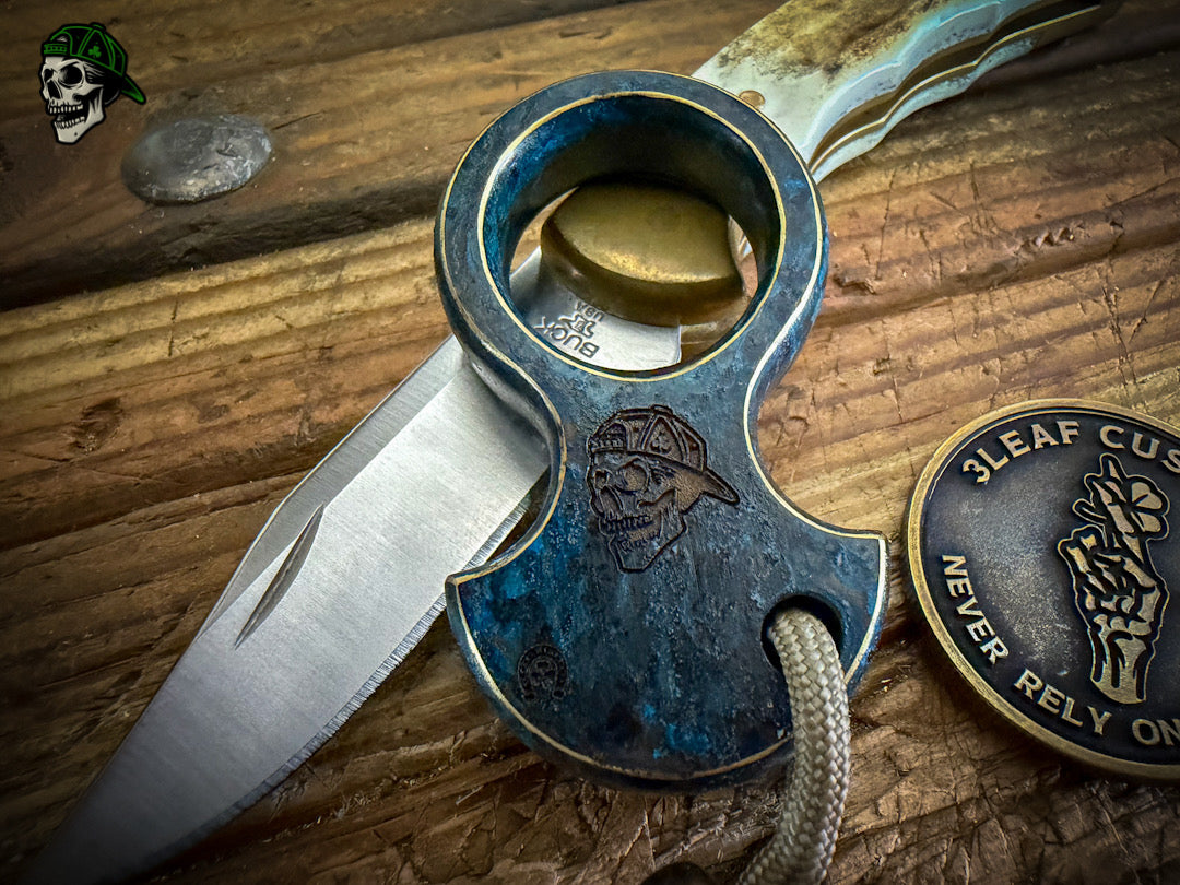Handmade No Luck Charm w/Patina & Regrind (w/bead)