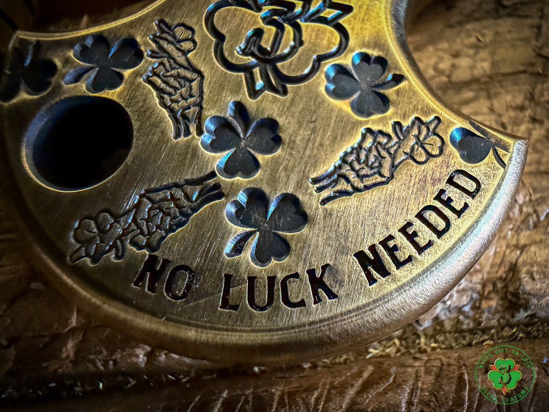 St. Paddy's Hand Stamped No Luck Charm & Bead