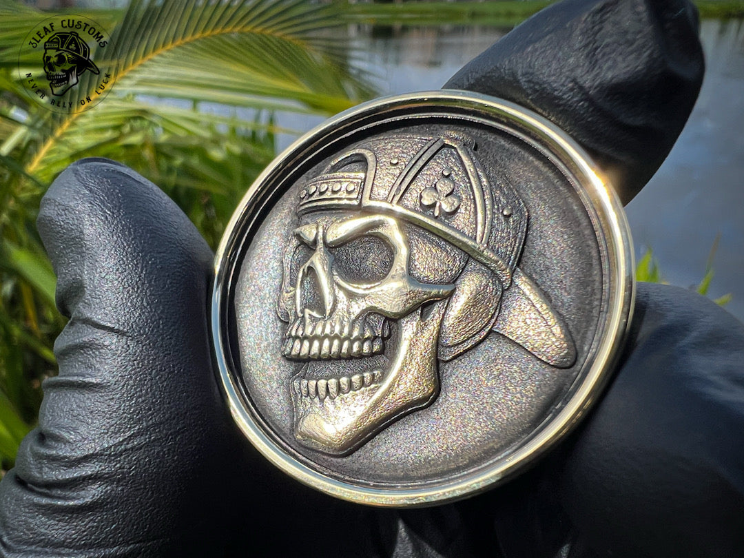 Kingman Turquoise & 3D Skull Challenge Coin