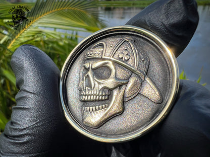 Kingman Turquoise & 3D Skull Challenge Coin