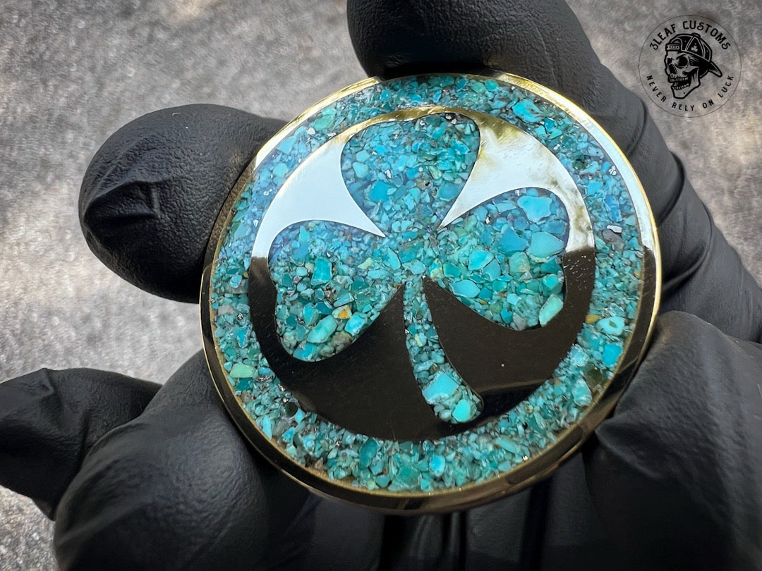 Kingman Turquoise & 3D Skull Challenge Coin