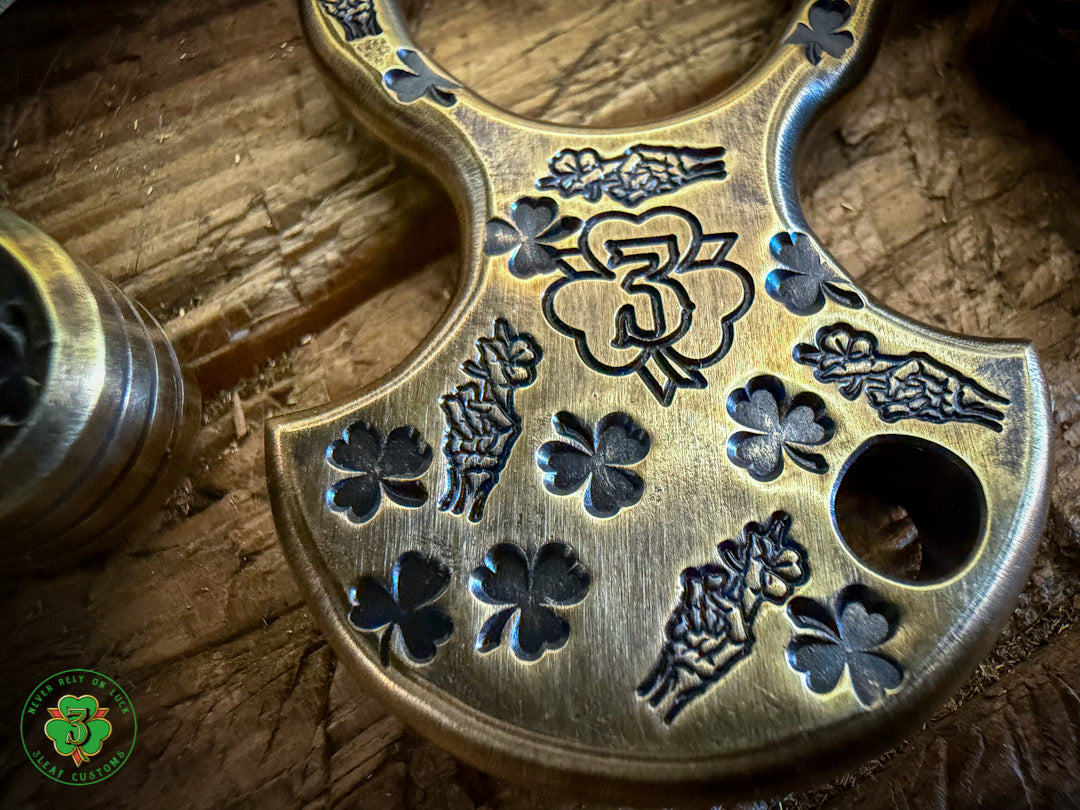 St. Paddy's Hand Stamped No Luck Charm & Bead