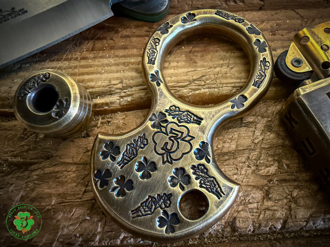 St. Paddy's Hand Stamped No Luck Charm & Bead