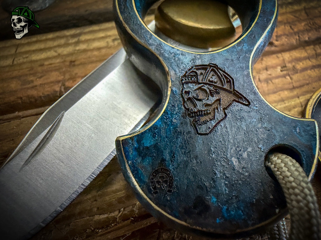 Handmade No Luck Charm w/Patina & Regrind (w/bead)