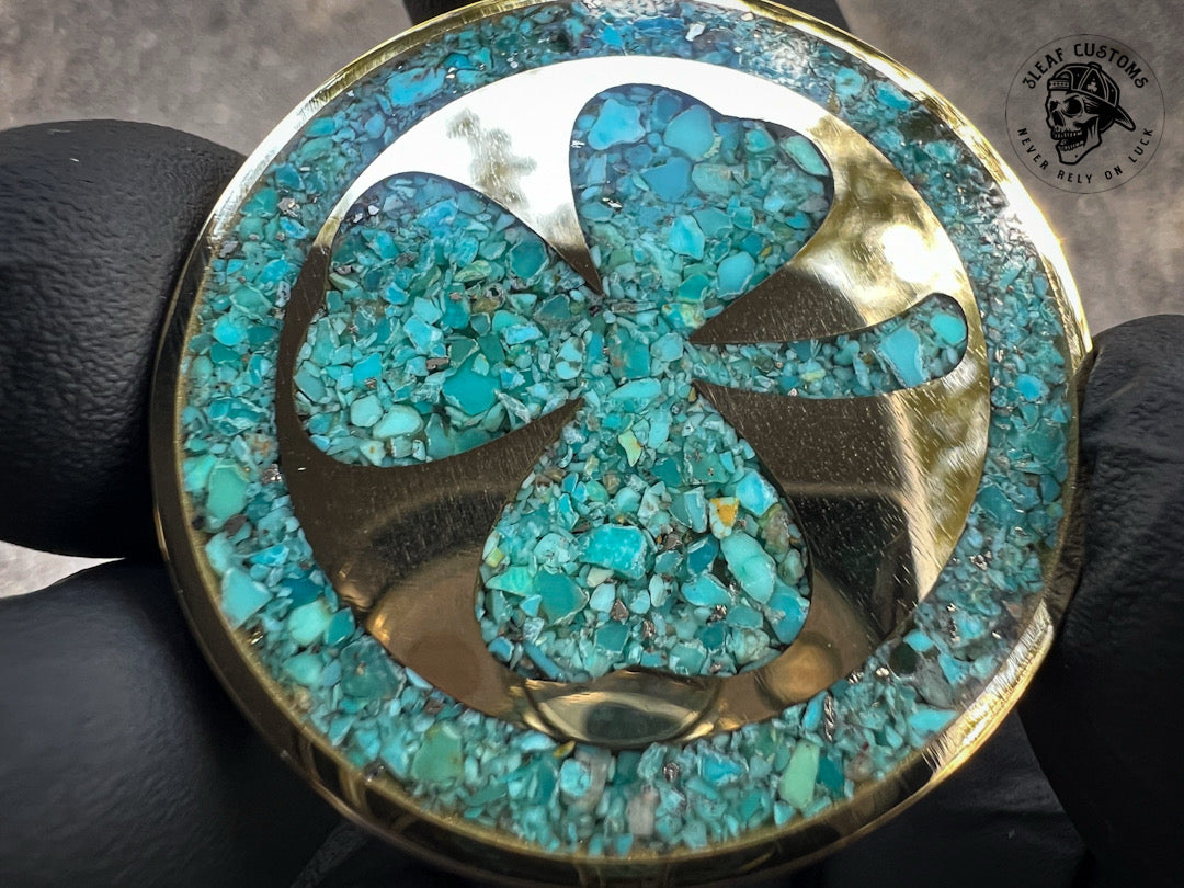 Kingman Turquoise & 3D Skull Challenge Coin