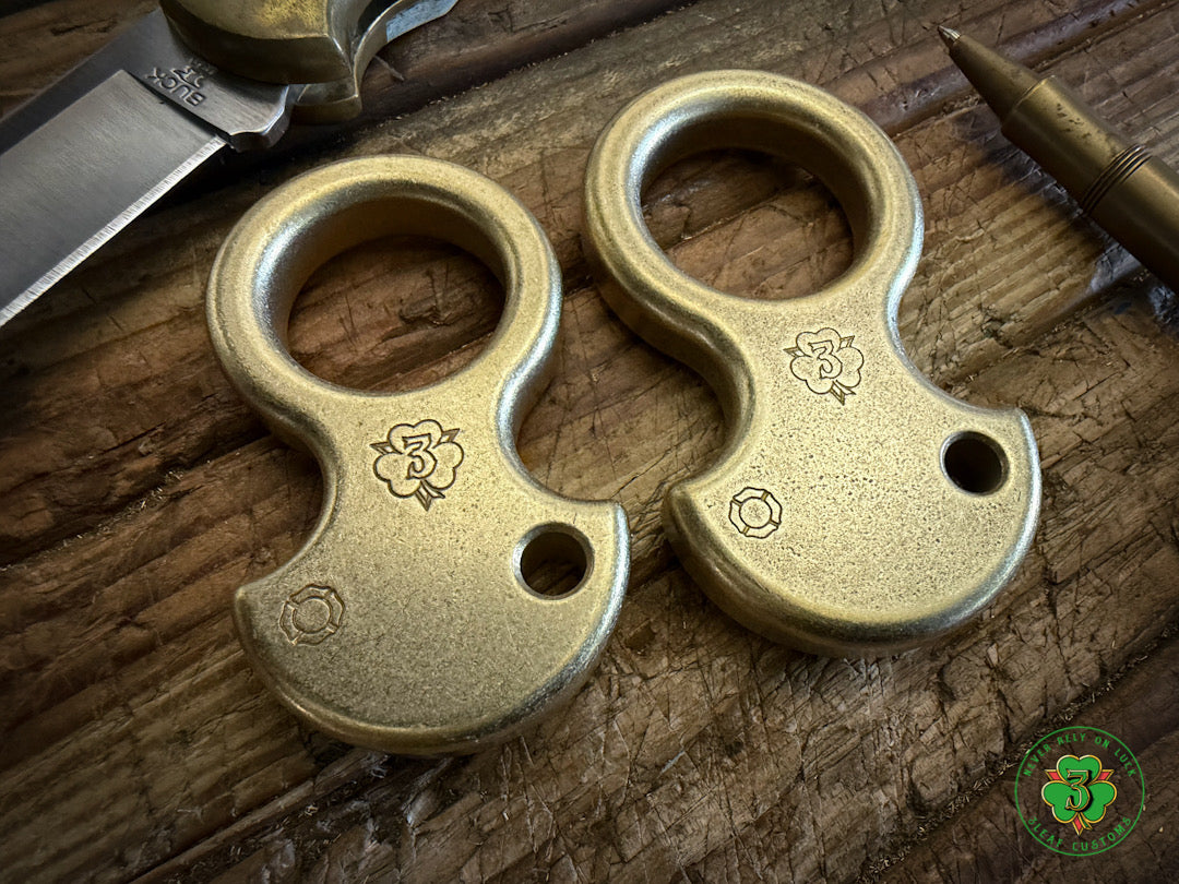 CNC No Luck Charms- Solid Brass (Standard Thickness*) Various Finishes