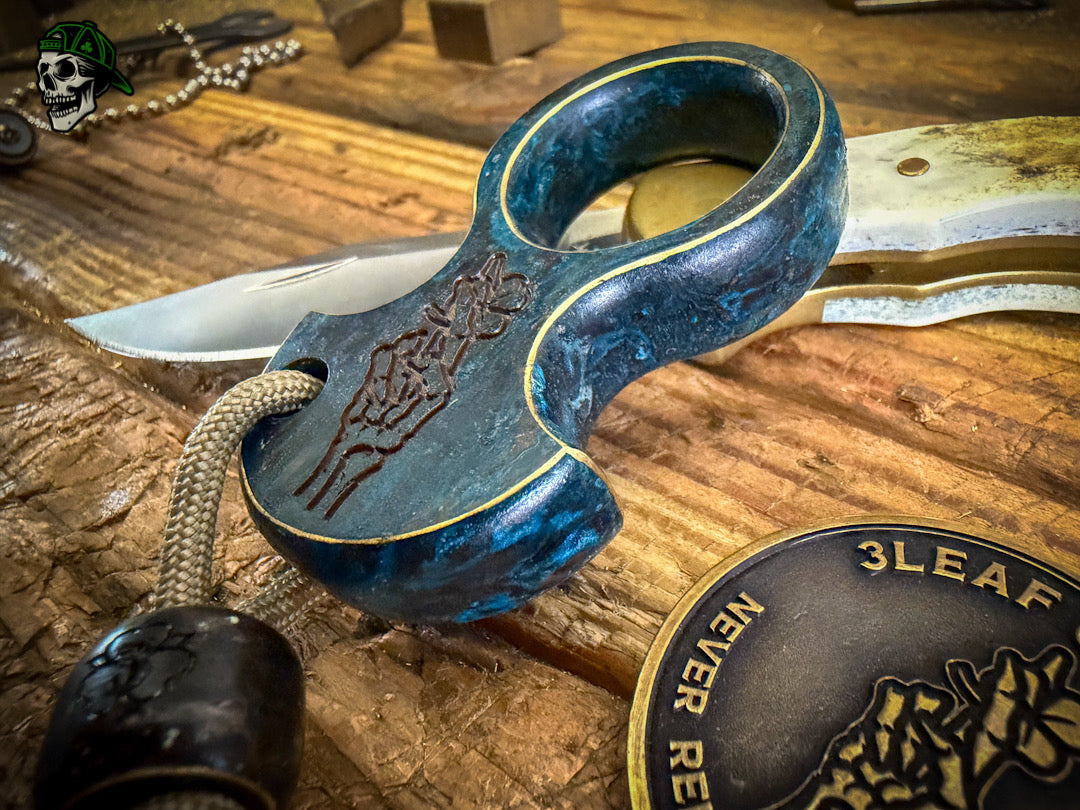 Handmade No Luck Charm w/Patina & Regrind (w/bead)