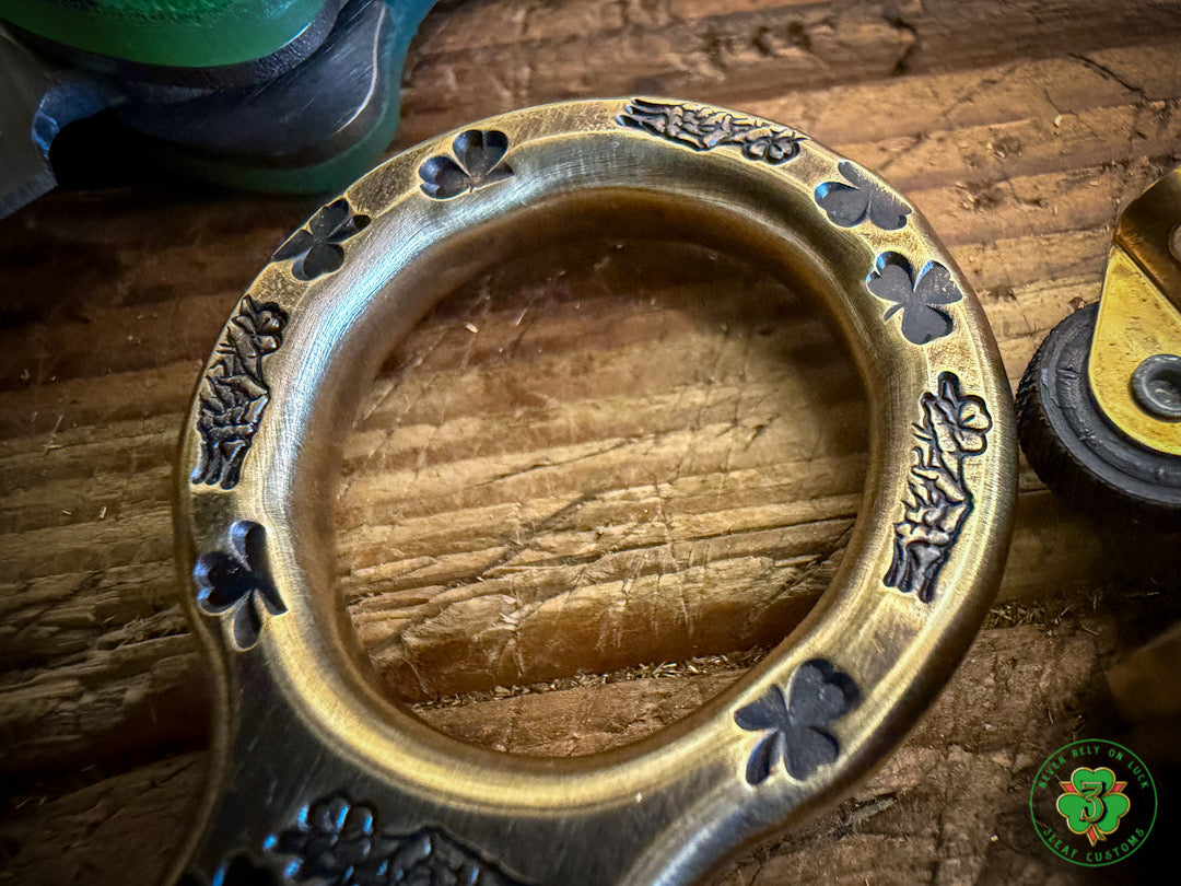 St. Paddy's Hand Stamped No Luck Charm & Bead