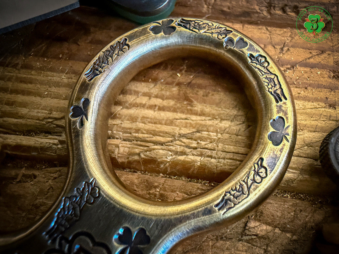 St. Paddy's Hand Stamped No Luck Charm & Bead