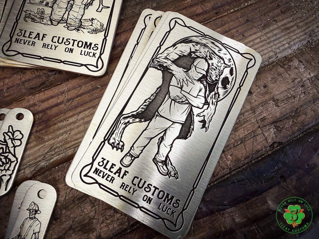 Handmade Brass Helmet Cards