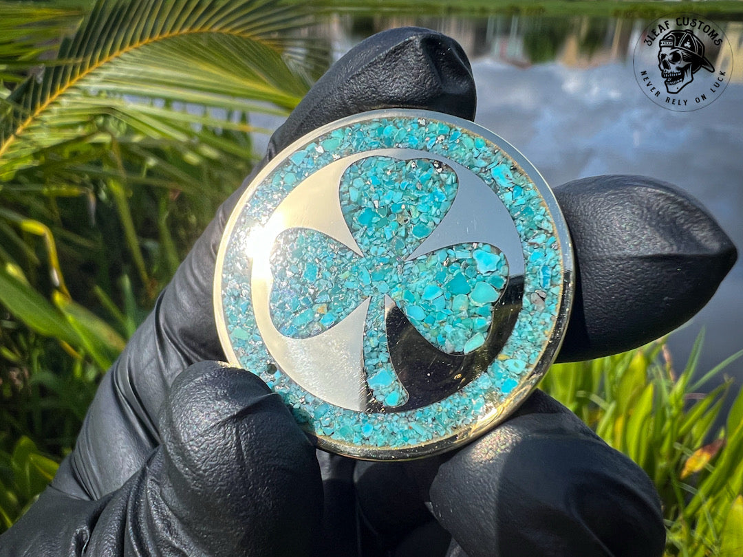 Kingman Turquoise & 3D Skull Challenge Coin