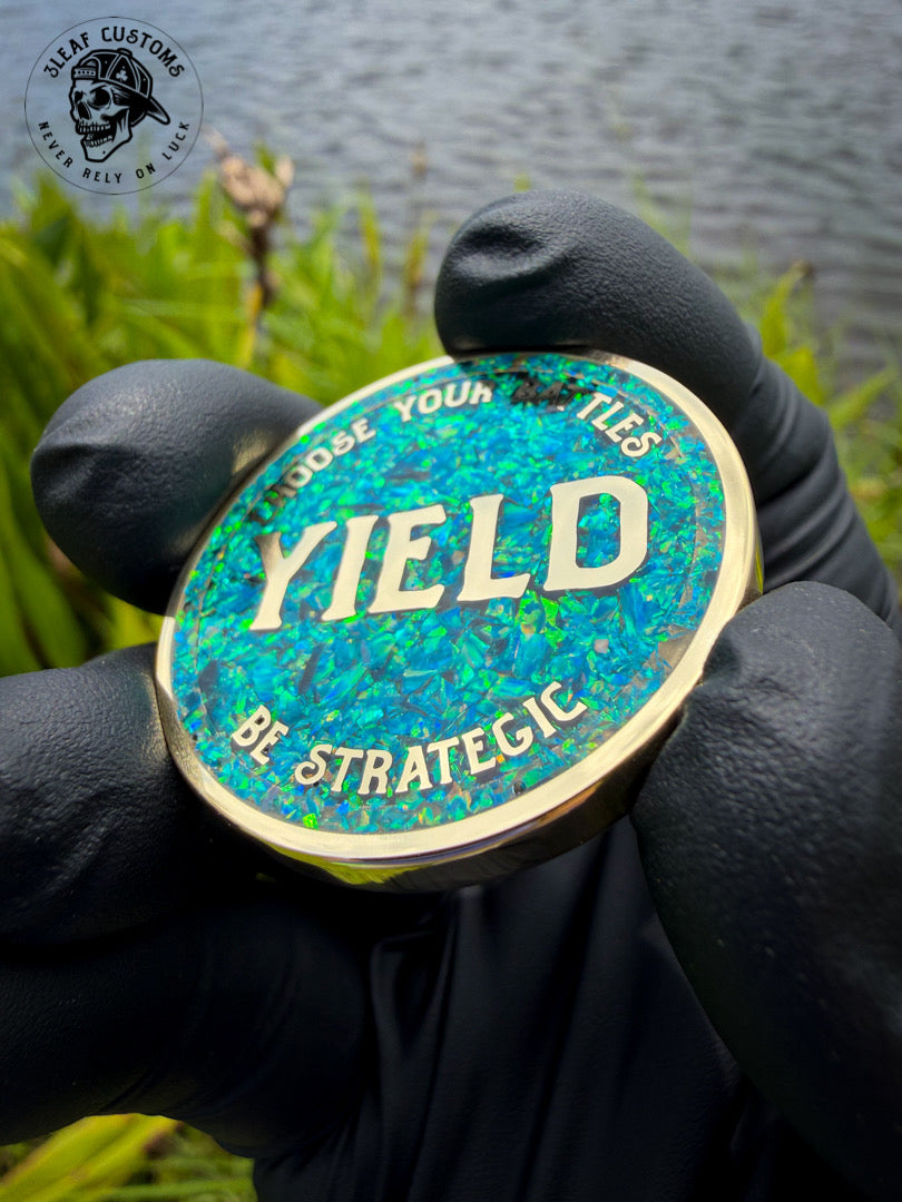 Opal Inlay "Fight/Yield" Decision Coin