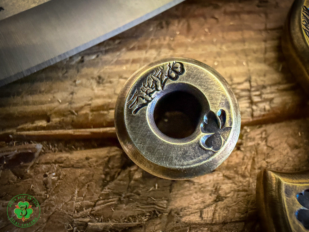 St. Paddy's Hand Stamped No Luck Charm & Bead