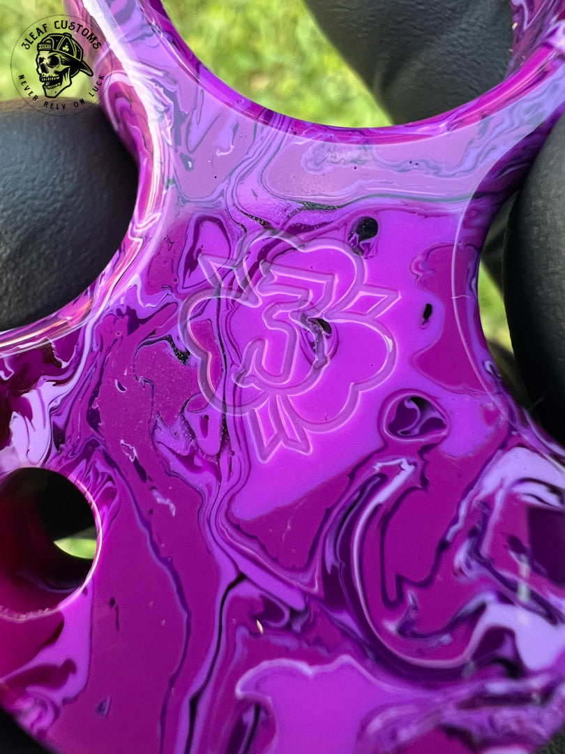 "Purple Haze" No Luck Charm & Bead (Burnt End)