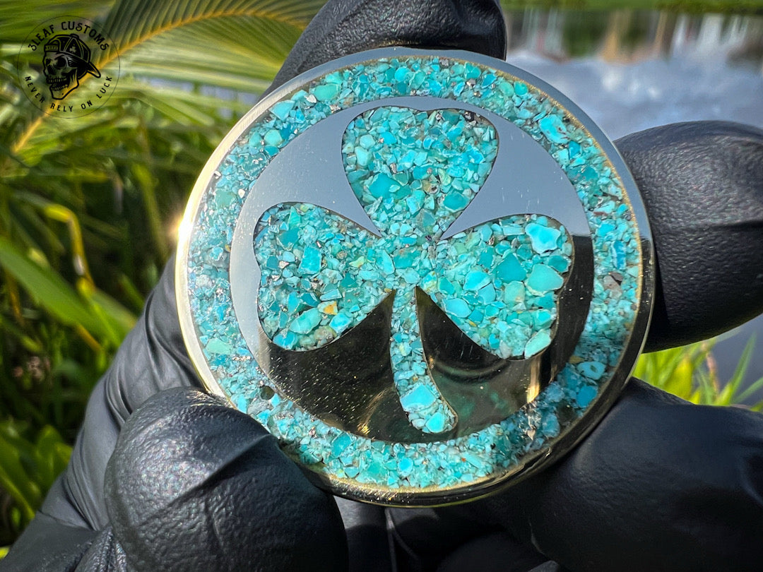 Kingman Turquoise & 3D Skull Challenge Coin