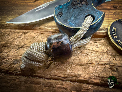 Handmade No Luck Charm w/Patina & Regrind (w/bead)
