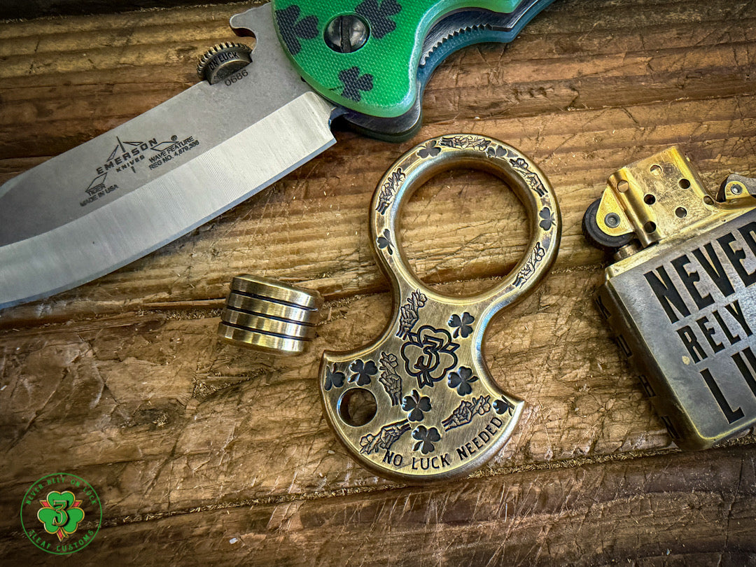 St. Paddy's Hand Stamped No Luck Charm & Bead