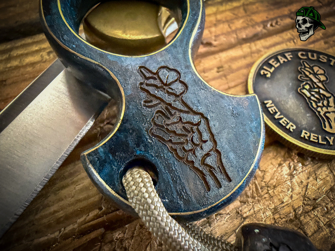 Handmade No Luck Charm w/Patina & Regrind (w/bead)