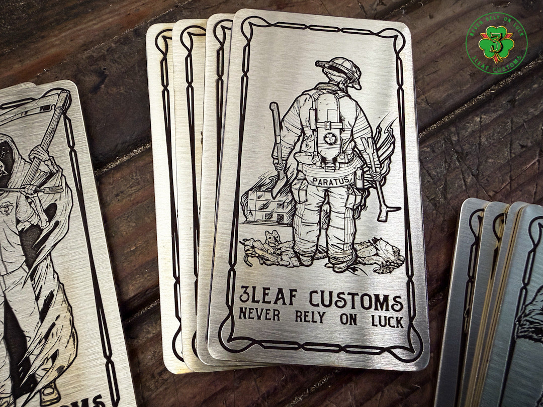 Handmade Brass Helmet Cards