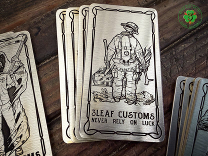 Handmade Brass Helmet Cards