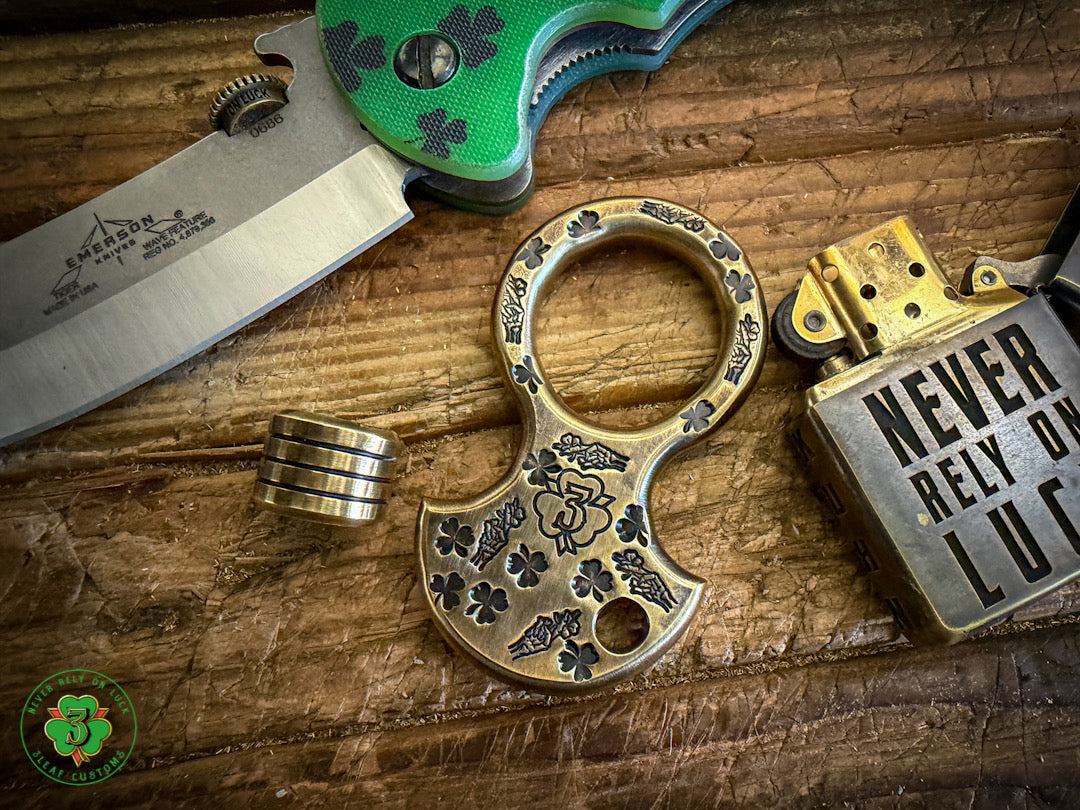 St. Paddy's Hand Stamped No Luck Charm & Bead