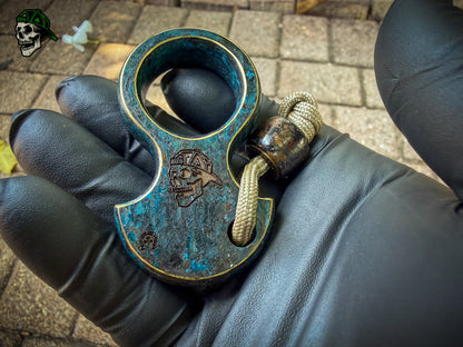 Handmade No Luck Charm w/Patina & Regrind (w/bead)