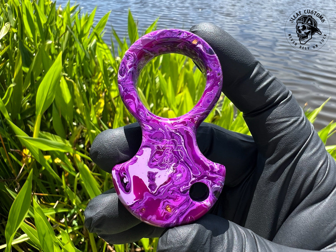 "Purple Haze" No Luck Charm & Bead (Kaotic Artworks Resin)