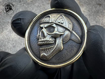 Kingman Turquoise & 3D Skull Challenge Coin