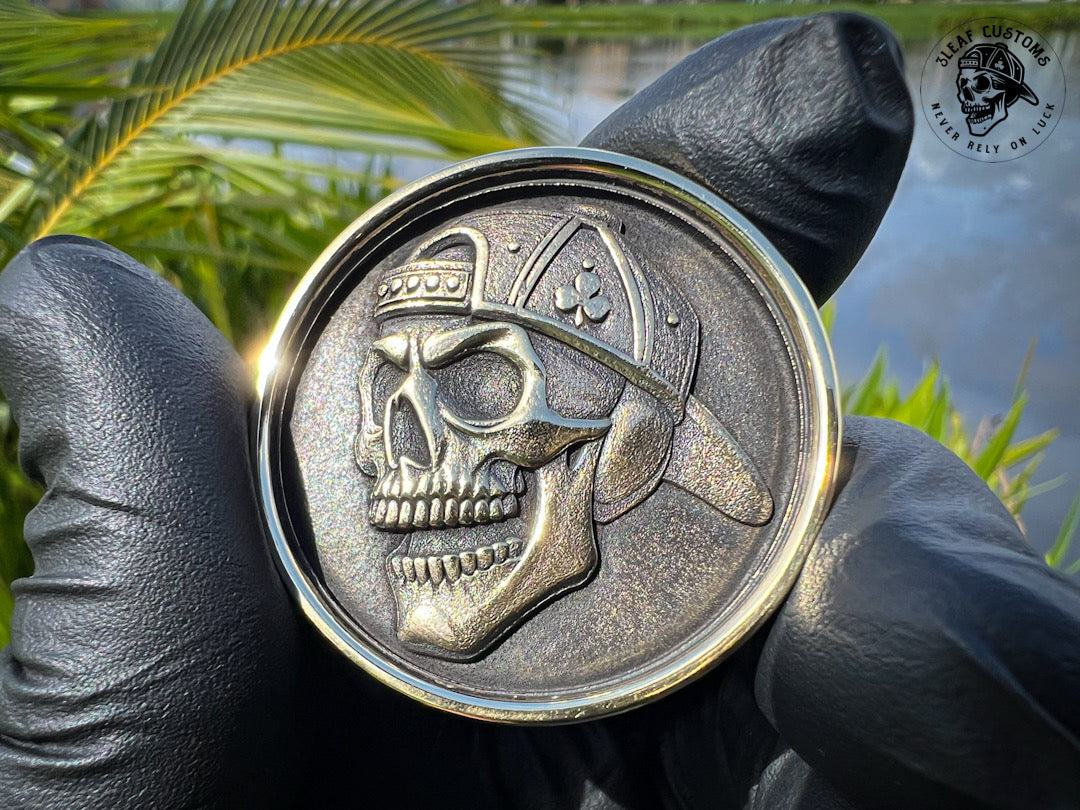Kingman Turquoise & 3D Skull Challenge Coin