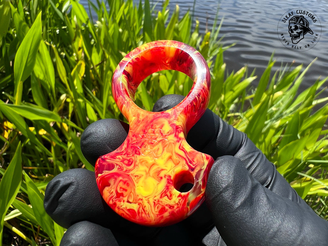 "Fully Involved" No Luck Charm (kaotic artworks resin)