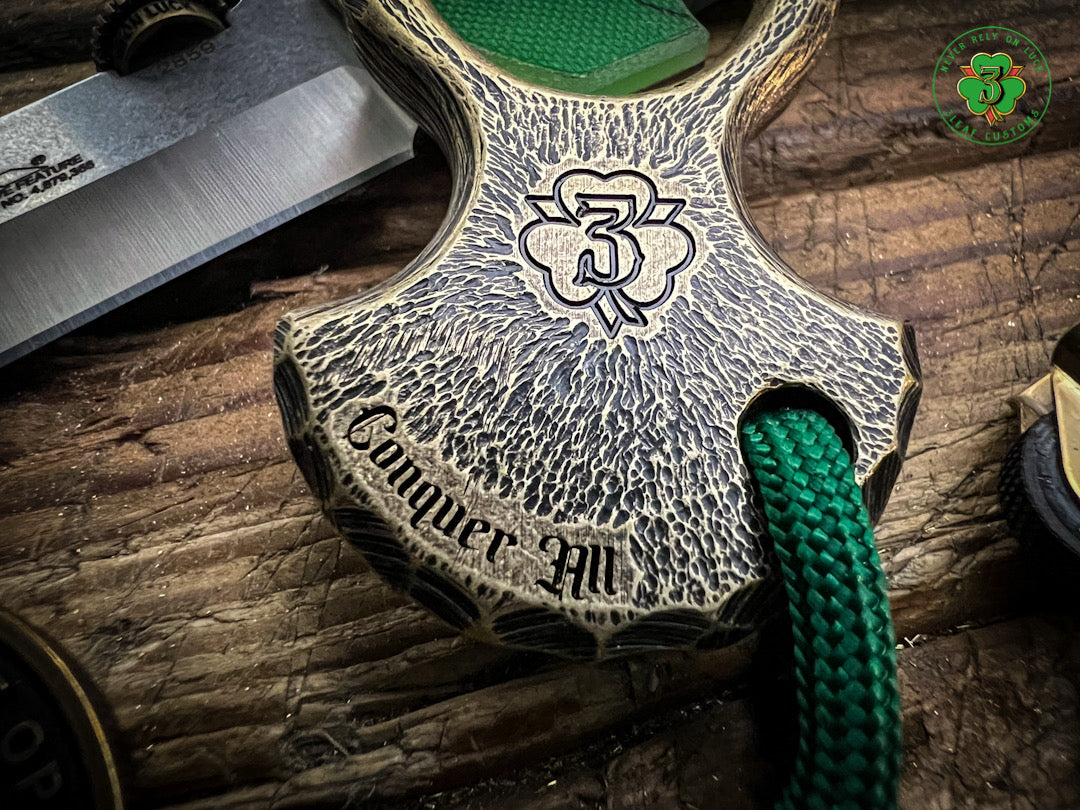 V2 Celtic Cross No Luck Charm w/ Sunburst Texturing & Rockwork