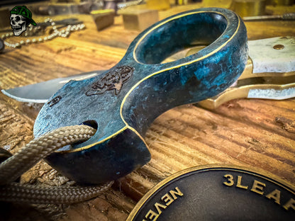 Handmade No Luck Charm w/Patina & Regrind (w/bead)